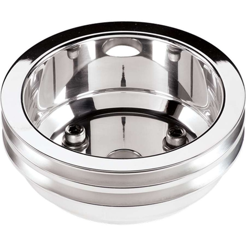 Billet Specialties Crankshaft Pulley SBC 2 GRV LWP Polished