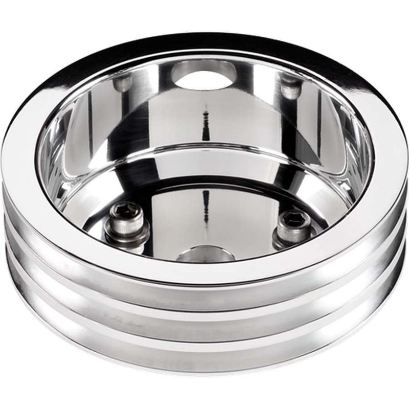 Billet Specialties Crankshaft Pulley SBC 3 GRV LWP Polished