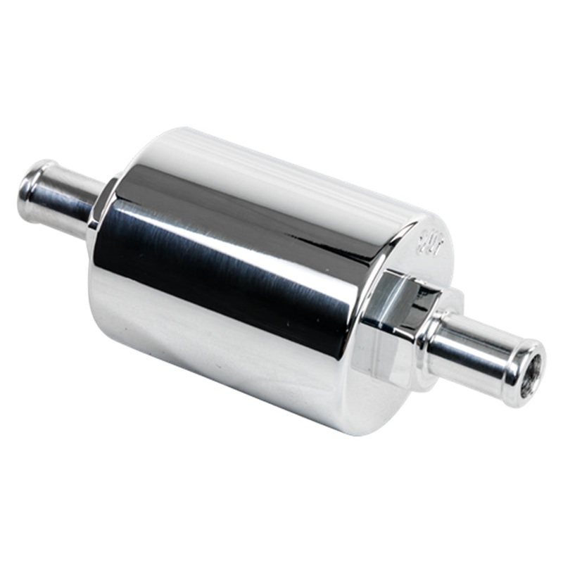 Billet Specialties Fuel Filter In-Line 3/8 Barbed Polished