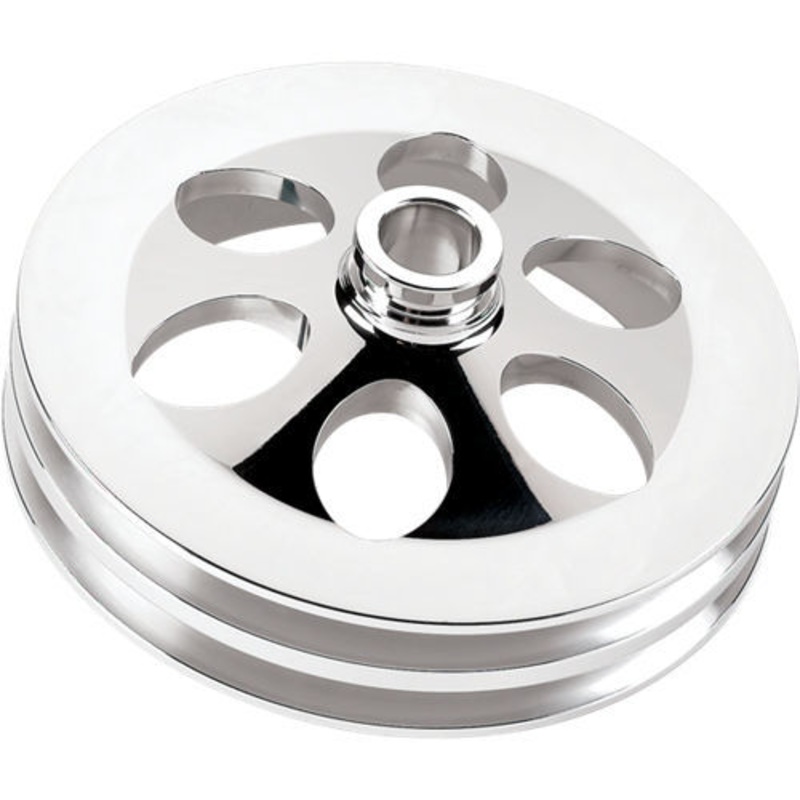 Billet Specialties Power Steering Pump Pulley 2 Groove Press-On 77+ GM