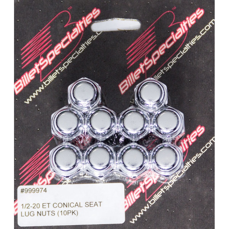 Billet Specialties 1/2-20 ET Conical Seat Lug Nuts (10pk)