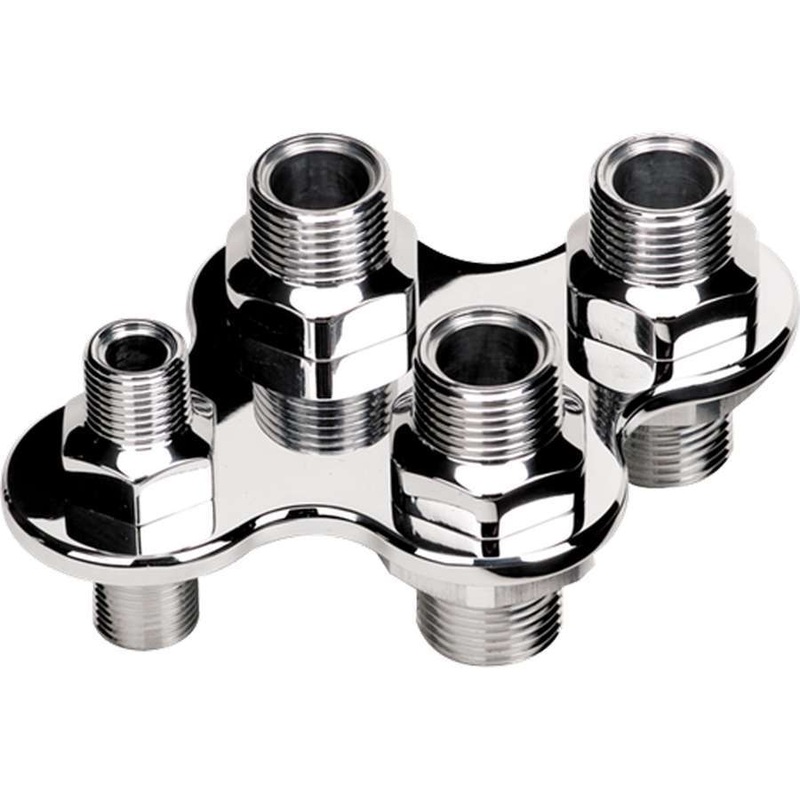 Billet Specialties A/C & Heater Hose Bulkhead 4-Port