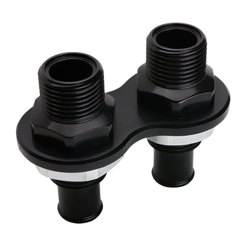 Billet Specialties Heat Bulkhead Push-On 2-Port Black
