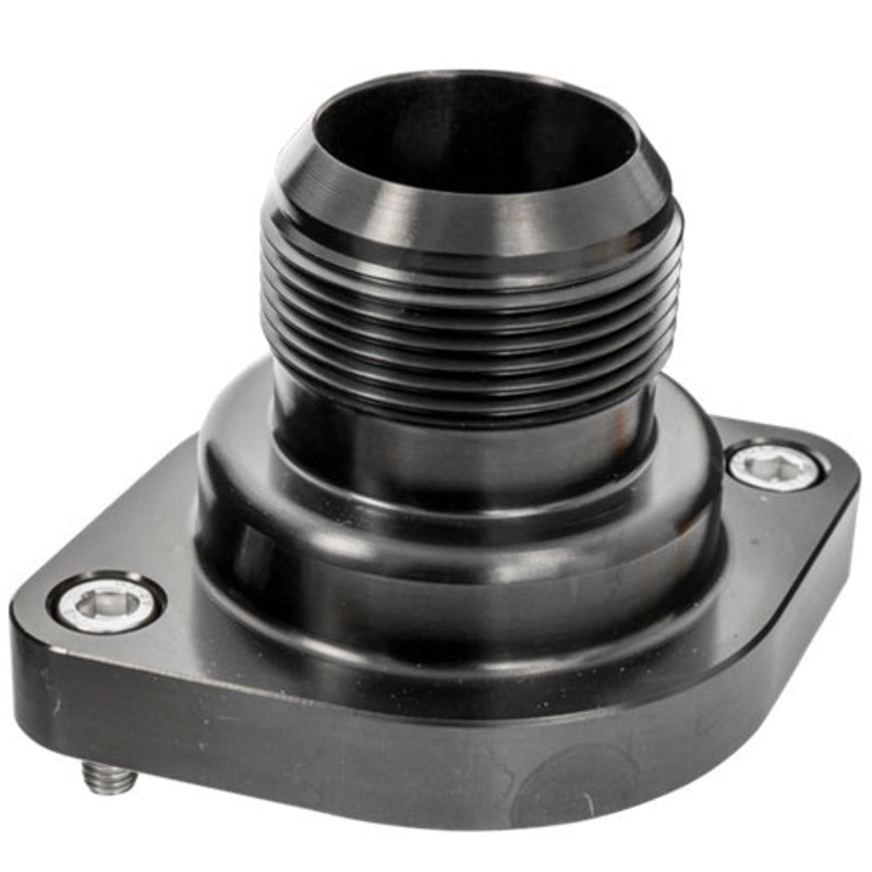Billet Specialties LS Thermostat Housing w/20AN Male Nipple Black