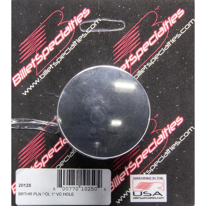 Billet Specialties Plain Polished Breather for 1 VC Hole