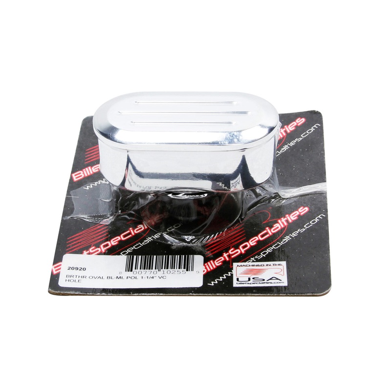 Billet Specialties Polished Breather Oval Style