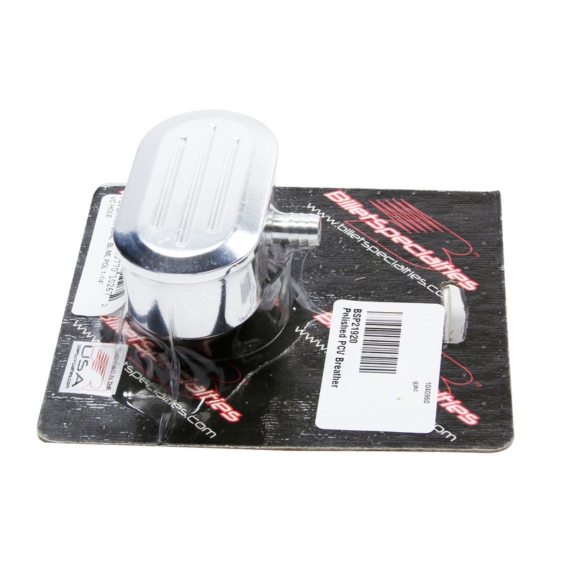 Billet Specialties Polished PCV Breather Oval Ball Milled