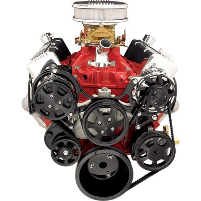 Billet Specialties Pulley Kit SBC Tru Trac Black