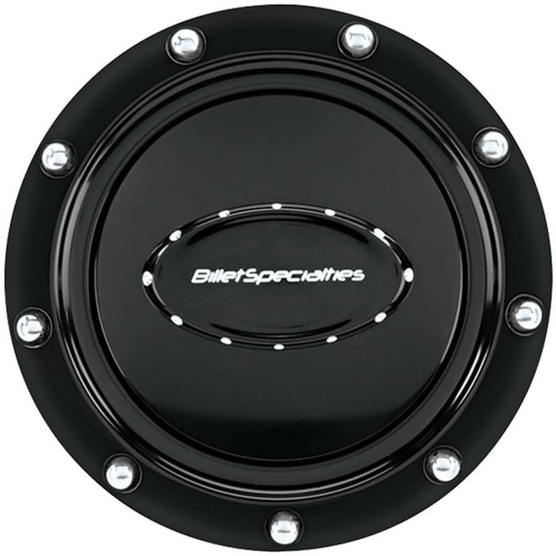 Billet Specialties Horn Button Riveted Black Anodized