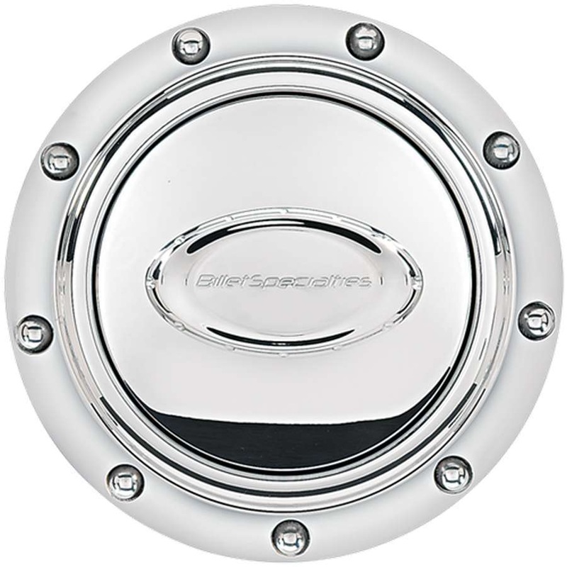 Billet Specialties Horn Button Riveted Polished w/Logo