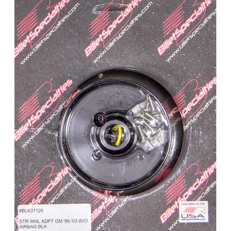 Billet Specialties Steering Wheel Adapter 96-03 GM Black