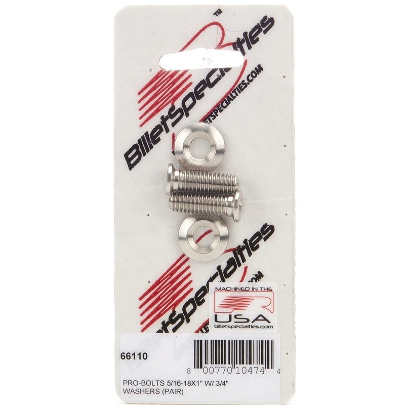 Billet Specialties 5/16-18×1 SS Bolts Pair
