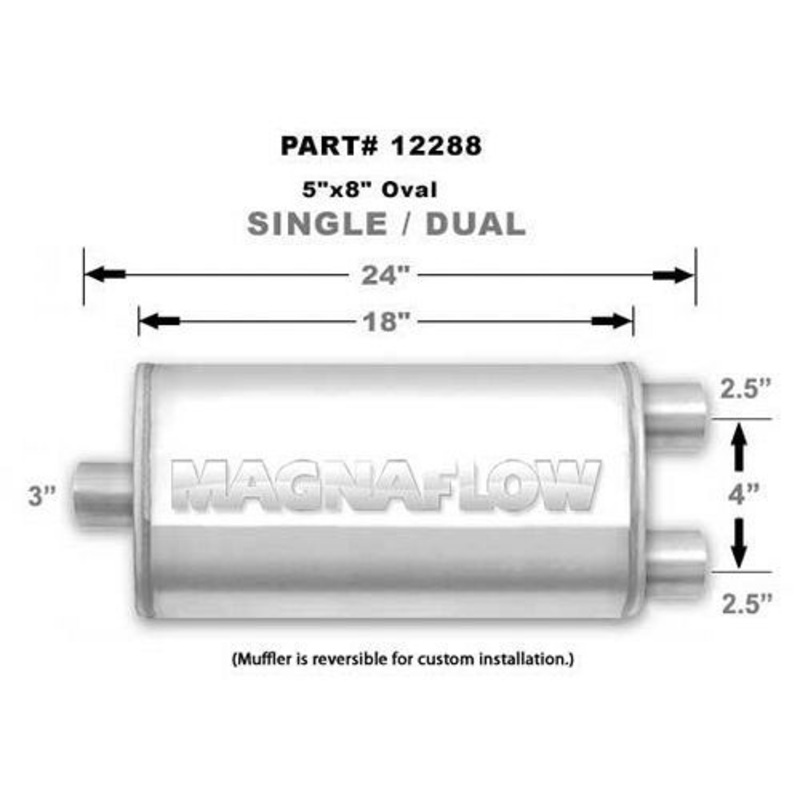 MagnaFlow 12288 Muffler 3 Inlet/Dual 2.5 Out