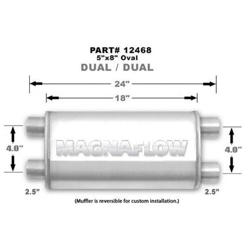 MagnaFlow 12468 Muffler 2.5 Dual In/Dual Out