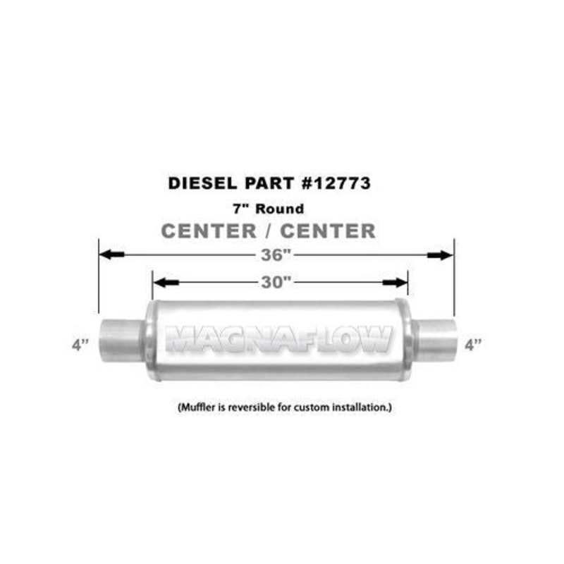 MagnaFlow 12773 Muffler 7 Round 4 Center In/Out