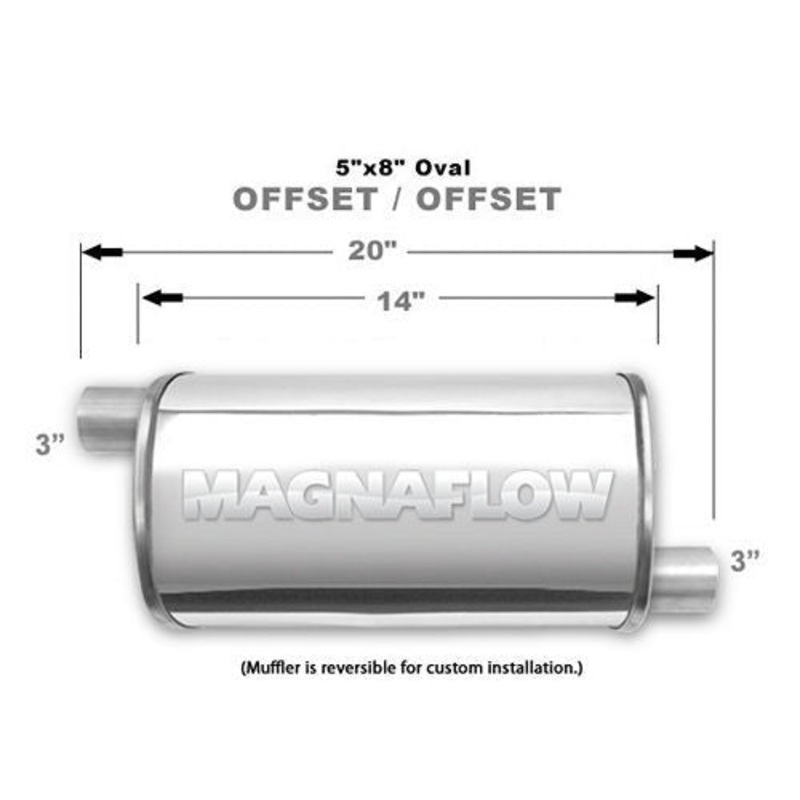 MagnaFlow 14239 Muffler 3 Offset In/Offset Out