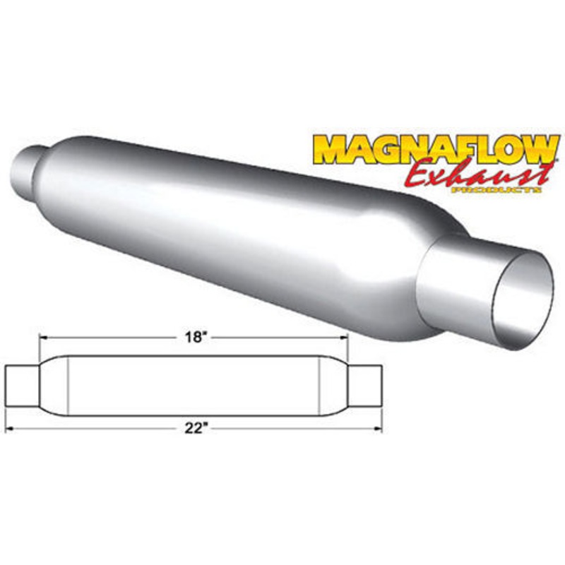 MagnaFlow 18129 Glass Pack Muffler 3 Aluminized Small