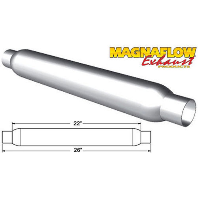 MagnaFlow 18135 Glass Pack Muffler 2.25 Aluminized Medium
