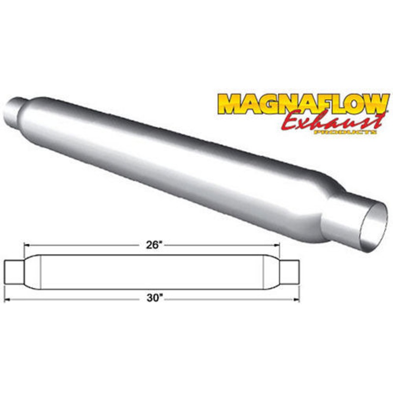 MagnaFlow 18146 Glass Pack Muffler 2.5 Aluminized Large