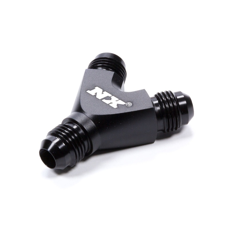 Nitrous Express 16386 Billet Y-Fitting Black 6x6x6