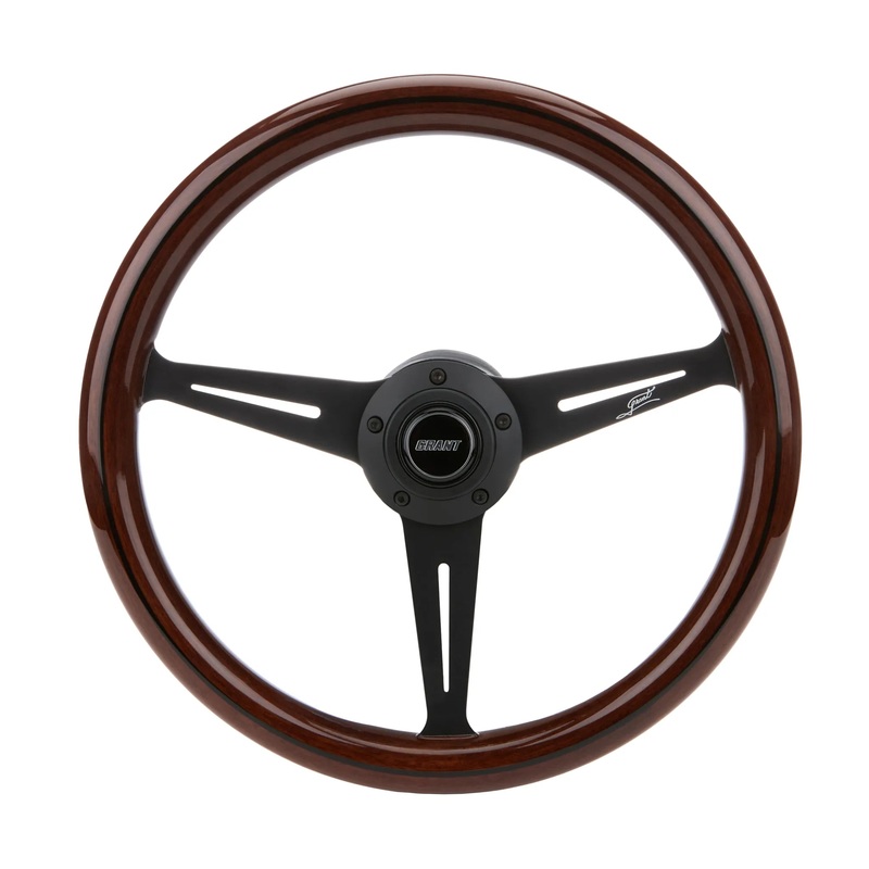 Grant 1176 Collectors Black Line Steering Wheel Mahogany Grip