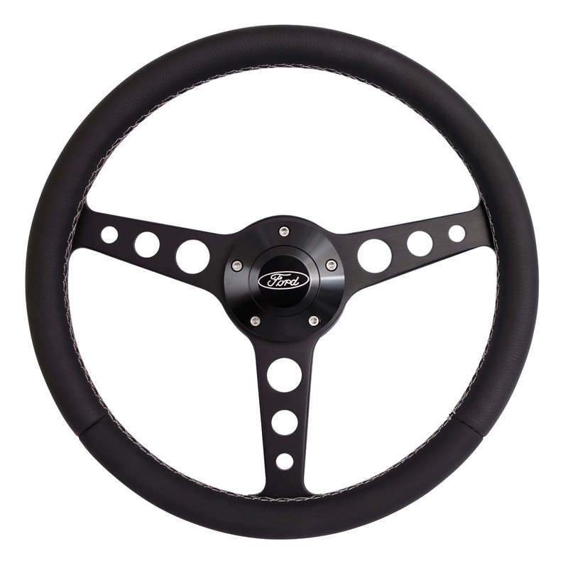 Grant 1928 Classic Series Black Steering Wheel Ford Logo/Install Kit
