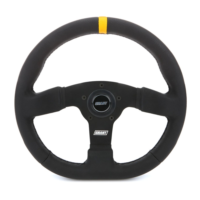Grant 603-S D Steering Wheel Yellow Center Stripe Plastic Center