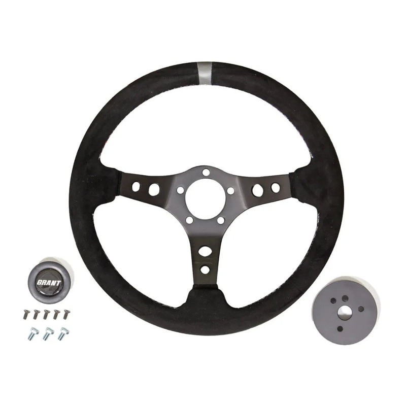 Grant 694 Suede Racing Steering Wheel w/Center Marker