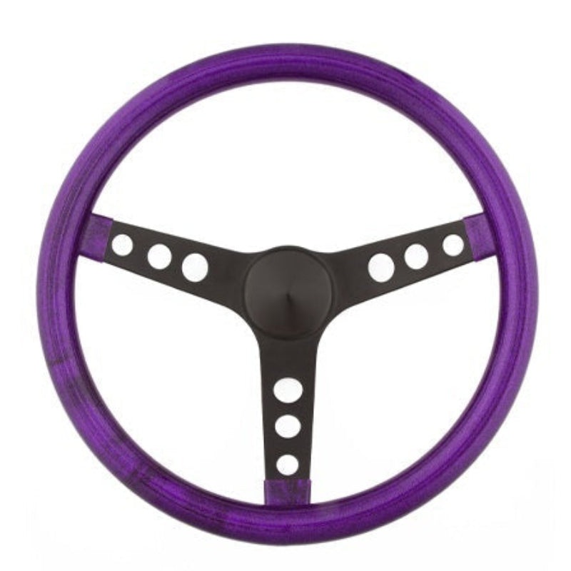 Grant Metal Flake Steering Wheel, Purple/Black 13.5