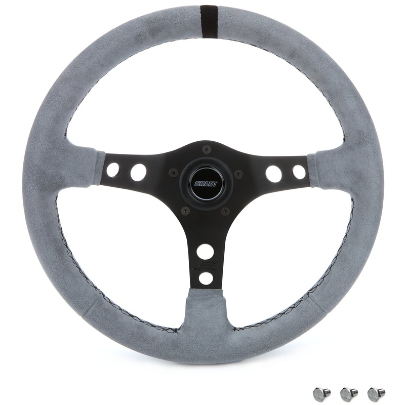 Grant 8514 Ultrasuede Steering Wheel Race Gray