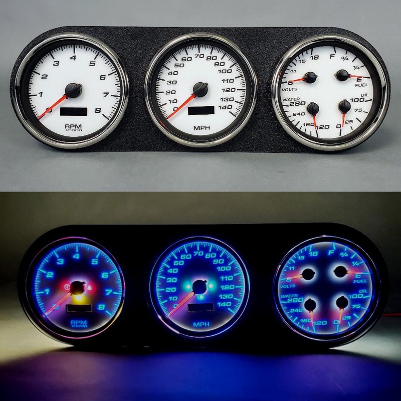 New Vintage Gauge Kit Dodge Truck 81-93 Perf II Wht