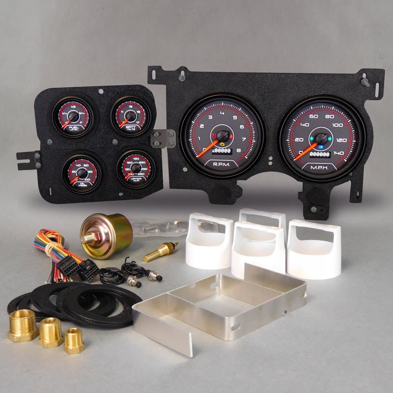New Vintage Gauge Kit GM Truck 73-87 F/S CFR Red