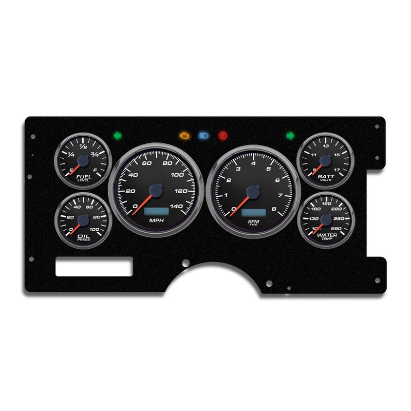 New Vintage Gauge Kit GM Truck 88-94 F/S Perf II Black