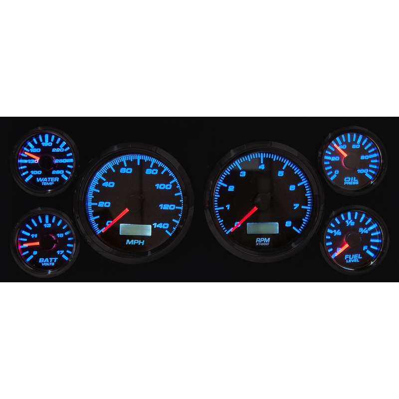 New Vintage Gauge Kit GM Truck 88-94 F/S Perf II White