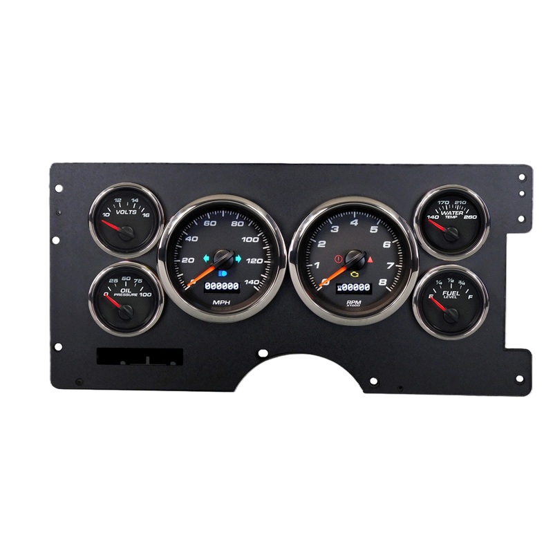 New Vintage Gauge Kit GM Truck 88-94 Performance II Black