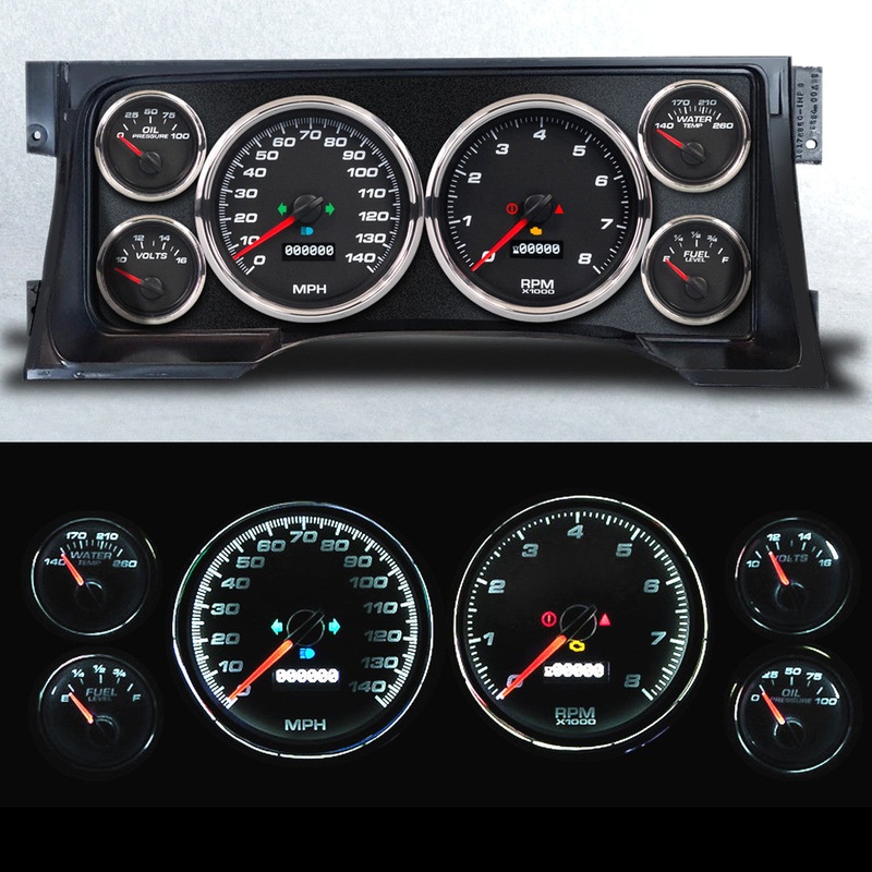 New Vintage Gauge Kit GM Truck 95-98 Performance Black