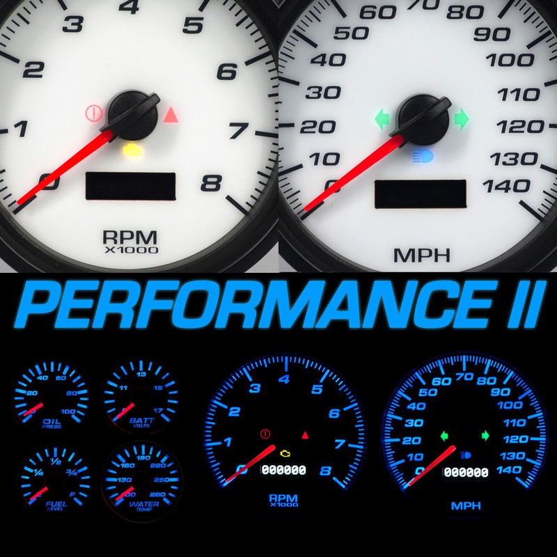 New Vintage Gauge Kit GM Truck 95-98 Performance II White
