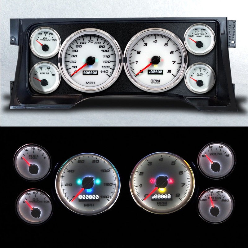 New Vintage Gauge Kit GM Truck 95-98 Performance  White