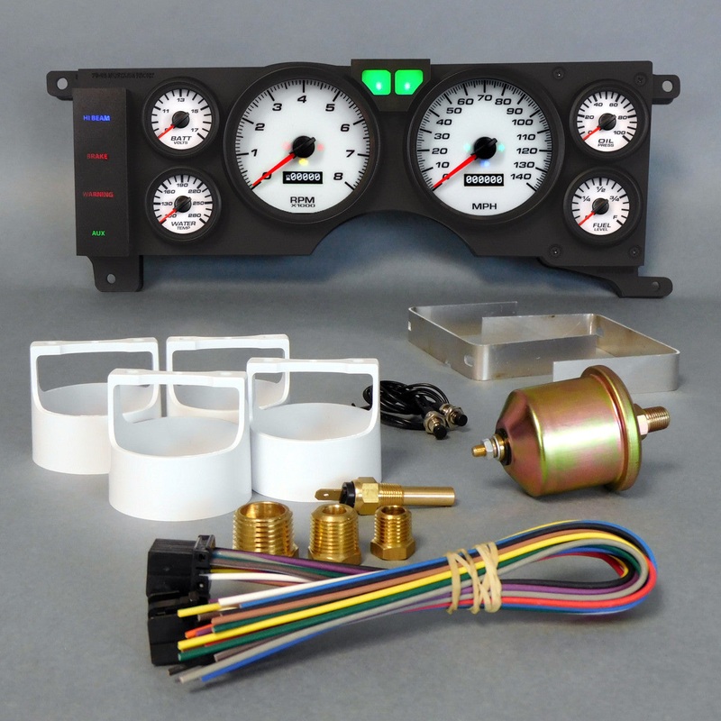 New Vintage Gauge Kit Mustang 78-86 Perf II Wht