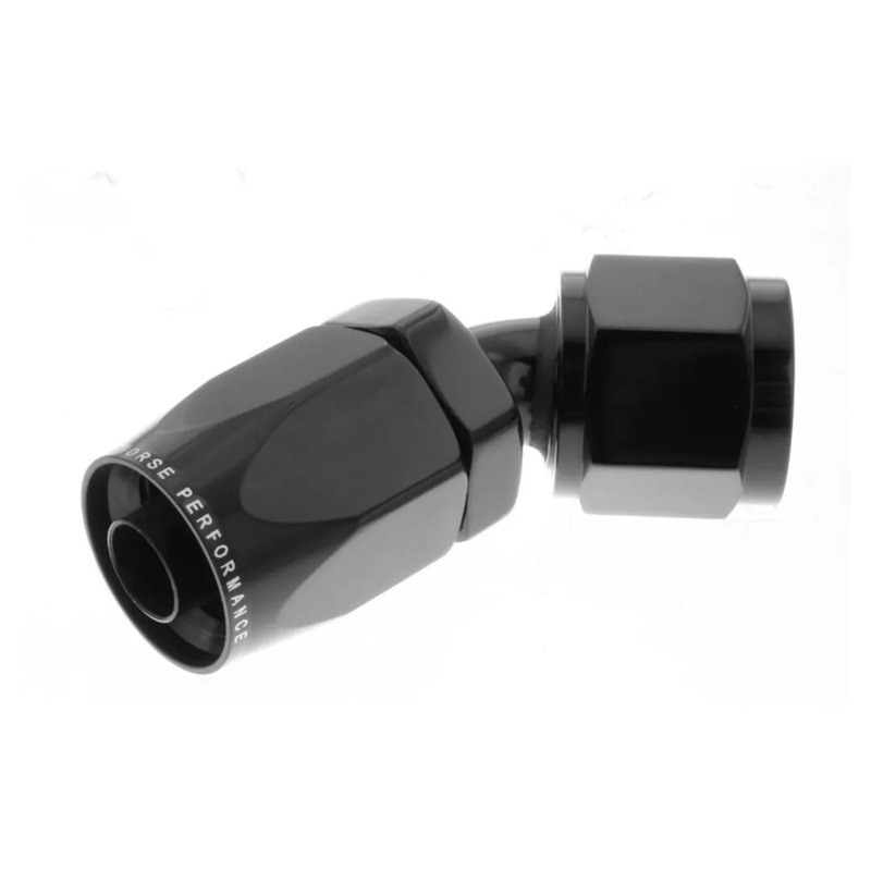 Redhorse 6045 Series -08 45 Degree Female Aluminum Hose End – Non-Swivel