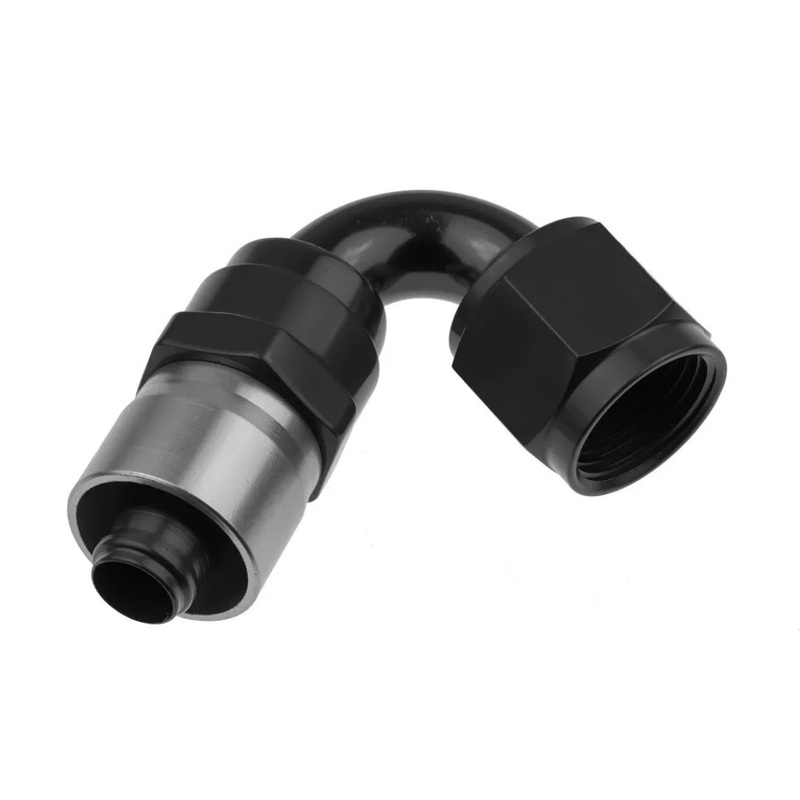 Redhorse 7120 Series 8AN Crimp Style Hose End 120-Degree