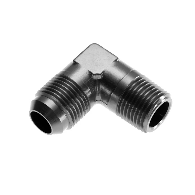 Redhorse 8AN to 4AN (1/4) NPT Union Adapter 90-Degree