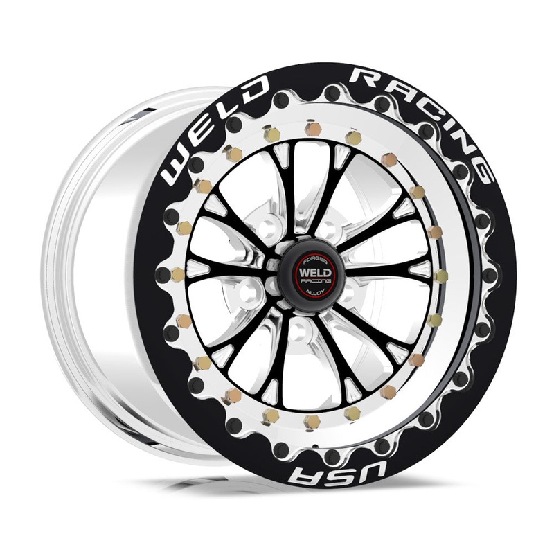 Weld Racing 15 x 12 5 V-Series Drag Wheel Black x 4.5 BC 6.0 BS