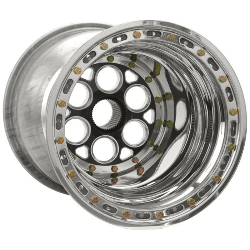 Weld Racing 15 x 18 42 Spline 8 BS Black Center w/Black Cove