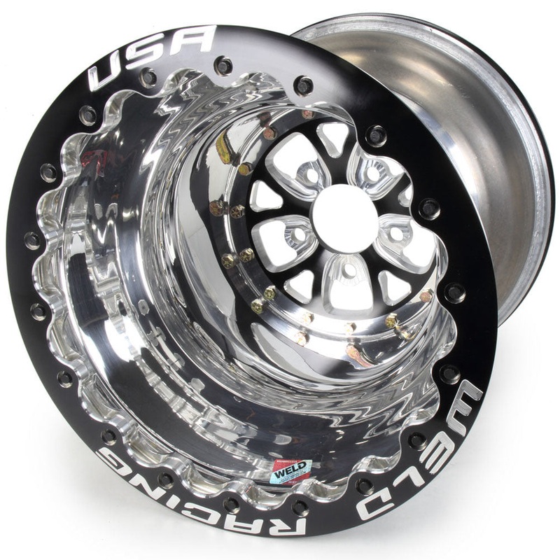 Weld Racing 16 x 16 V-Series Drag Wheel Black 5 x 4.75 4.0 BS