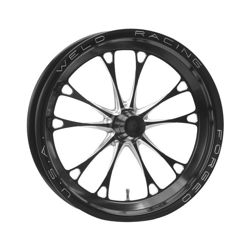 Weld Racing V-Series Front Drag Wheel Black 15 x 3.5 Strange Mount
