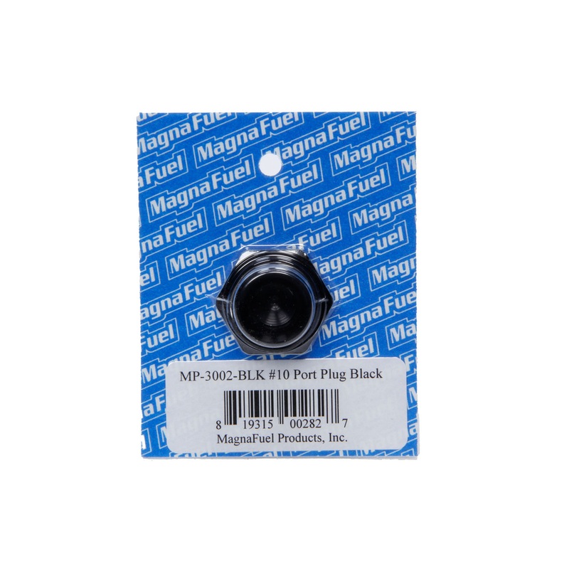 MagnaFuel #10 Straight Port Plug Black