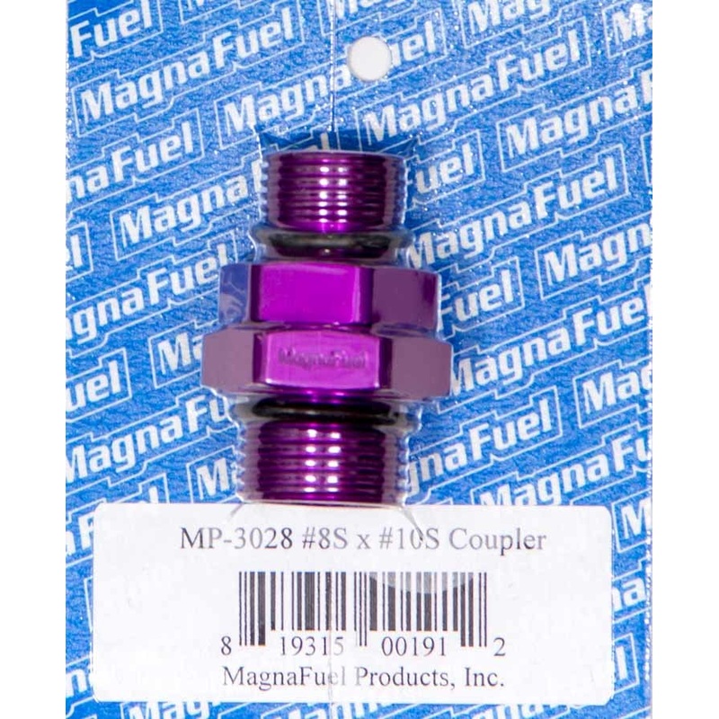 MagnaFuel #10 to #8 Straight Coupler Fitting