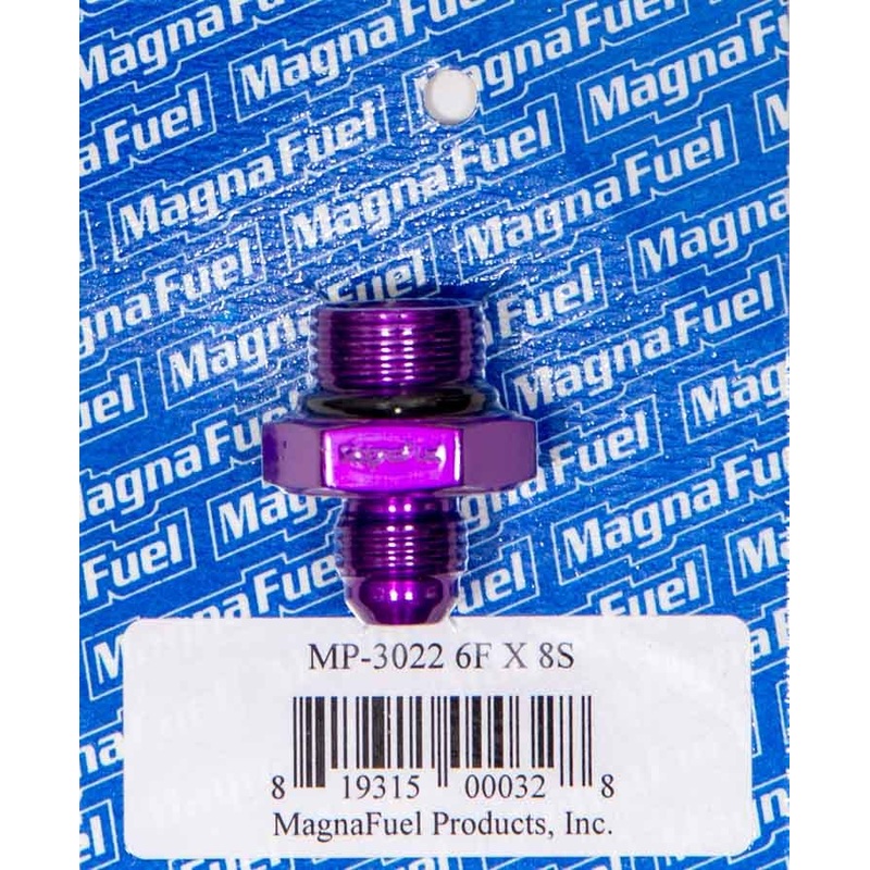 MagnaFuel #6an Flare to #8an Port Fitting, Straight