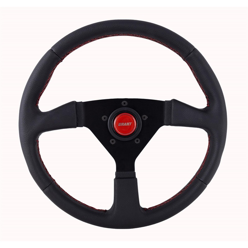 Grant Steering Wheel 13.75 Wrapped w/Red